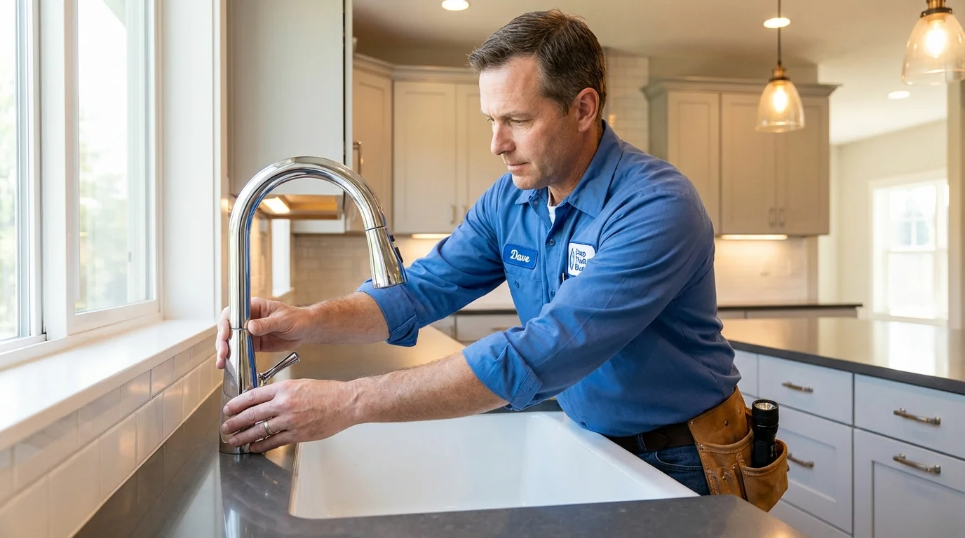 Kitchen faucet installation by Johns Plumbing LLC in Yeagertown